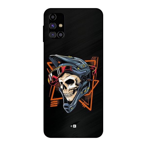 Skull Helmet Metal Back Case for Galaxy M31s