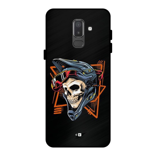 Skull Helmet Metal Back Case for Galaxy On8 (2018)