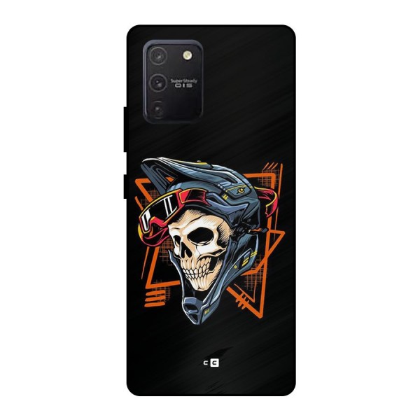 Skull Helmet Metal Back Case for Galaxy S10 Lite