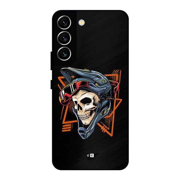 Skull Helmet Metal Back Case for Galaxy S22 5G