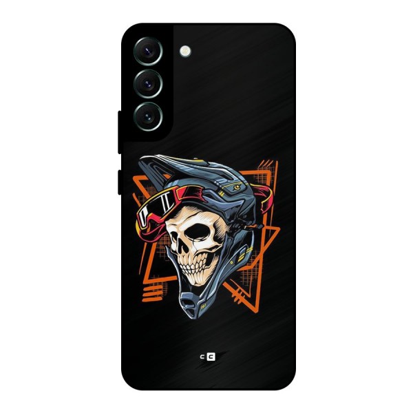 Skull Helmet Metal Back Case for Galaxy S22 Plus 5G