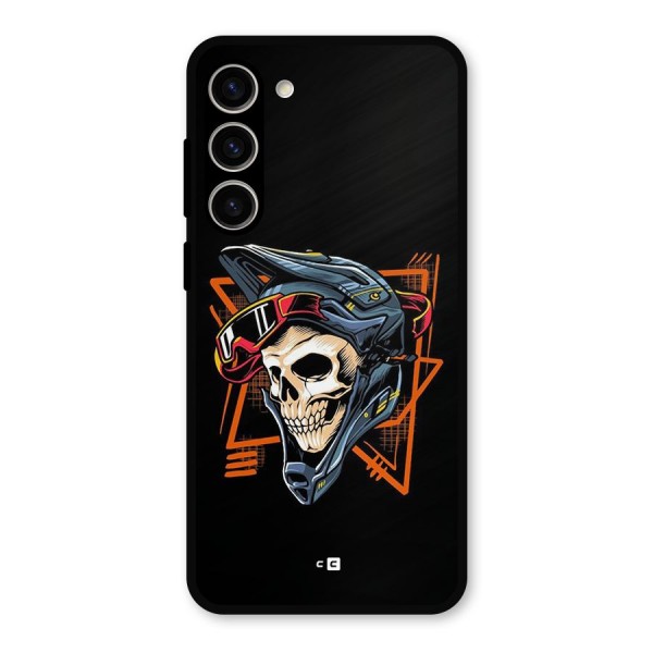 Skull Helmet Metal Back Case for Galaxy S23 Plus