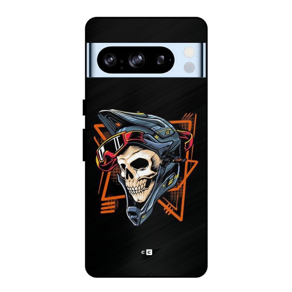 Skull Helmet Metal Back Case for Google Pixel 8 Pro