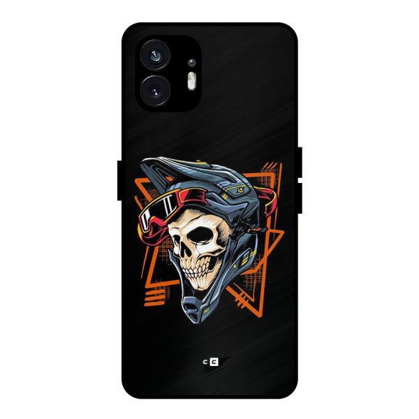 Skull Helmet Metal Back Case for Nothing Phone 2