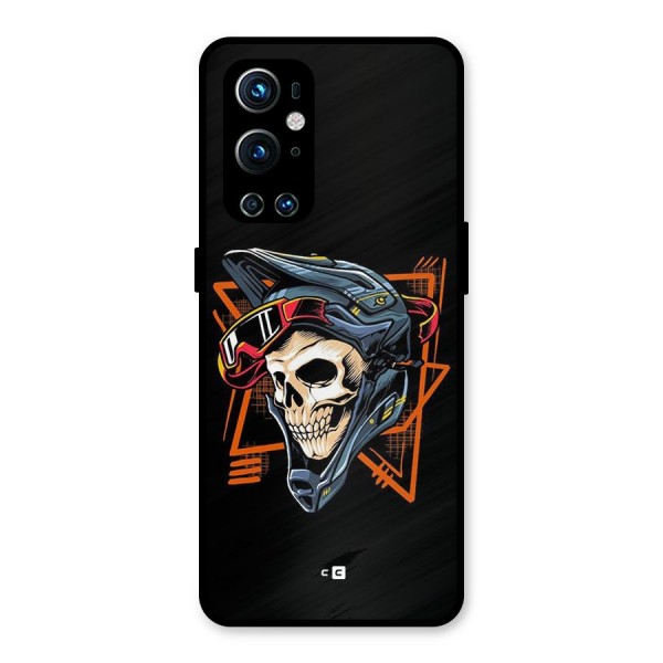 Skull Helmet Metal Back Case for OnePlus 9 Pro