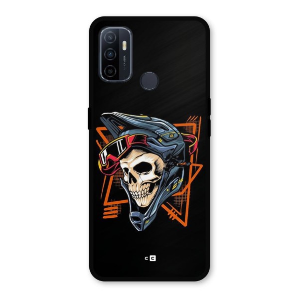 Skull Helmet Metal Back Case for Oppo A53