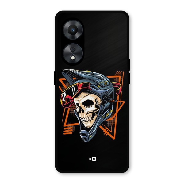 Skull Helmet Metal Back Case for Oppo A78