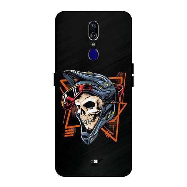 Skull Helmet Metal Back Case for Oppo F11