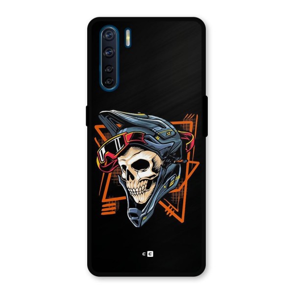 Skull Helmet Metal Back Case for Oppo F15