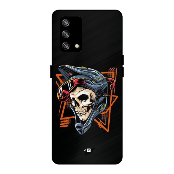 Skull Helmet Metal Back Case for Oppo F19s