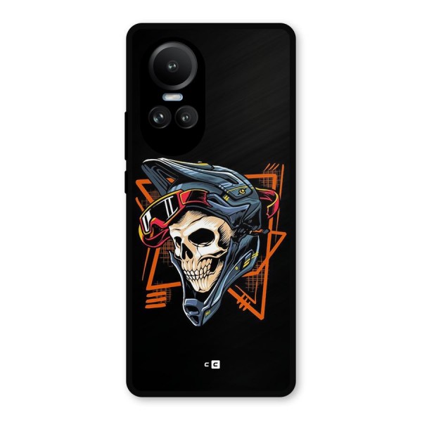 Skull Helmet Metal Back Case for Oppo Reno10