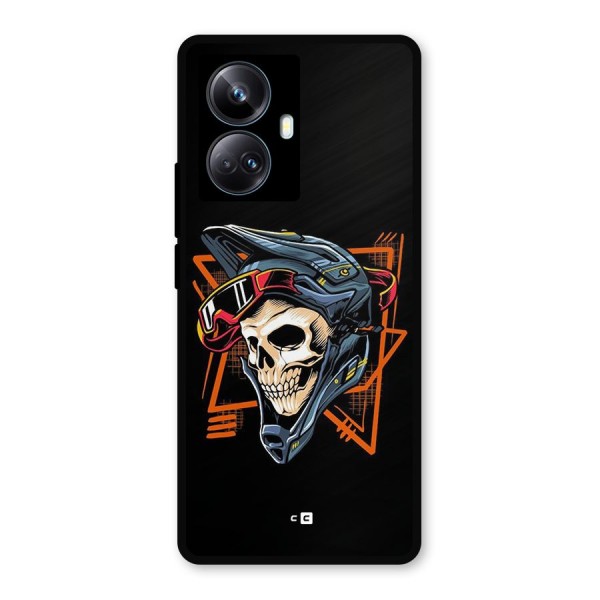 Skull Helmet Metal Back Case for Realme 10 Pro Plus