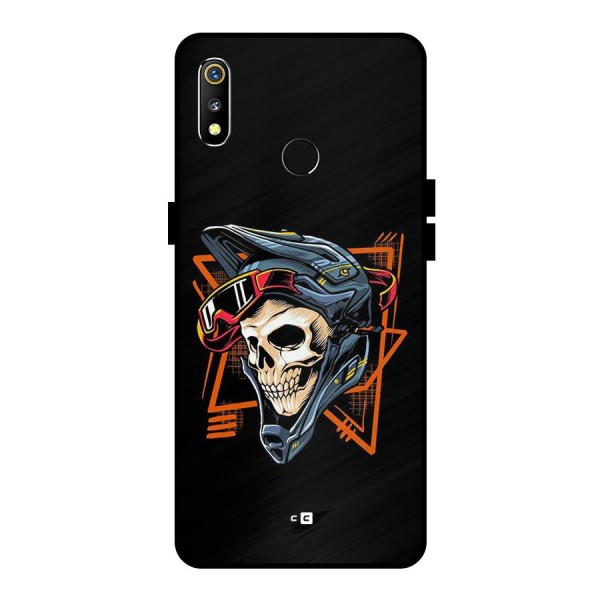 Skull Helmet Metal Back Case for Realme 3i