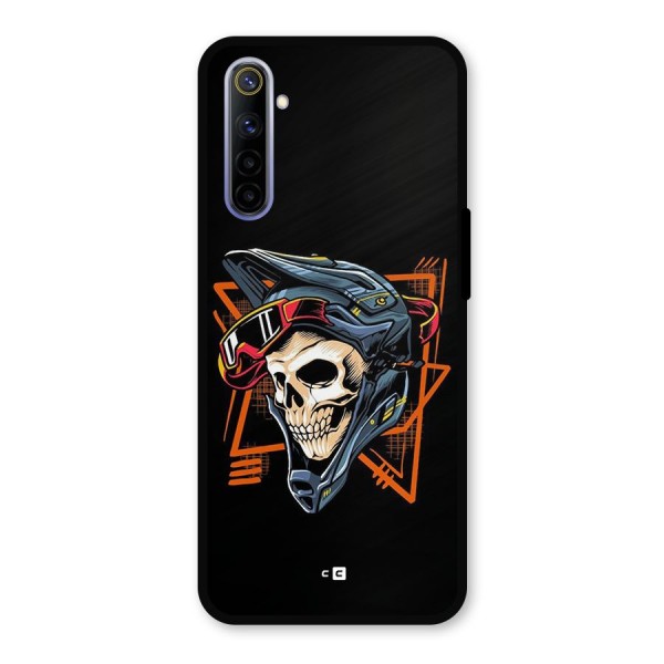 Skull Helmet Metal Back Case for Realme 6