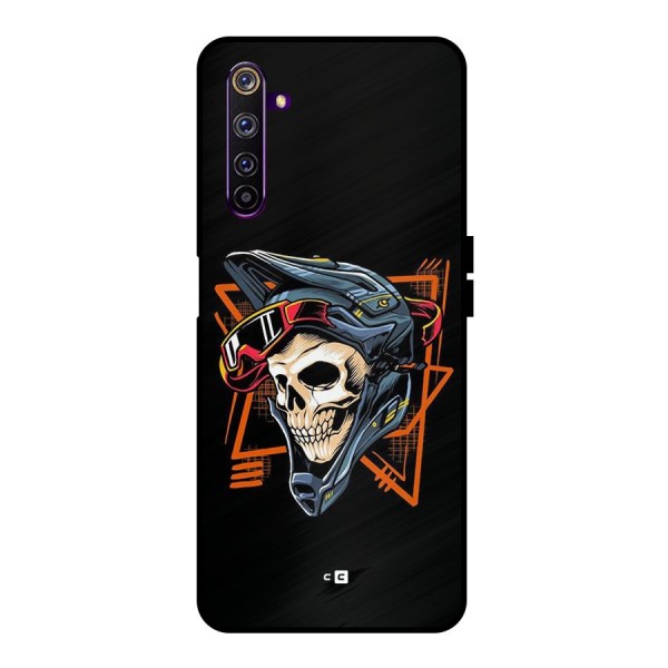 Skull Helmet Metal Back Case for Realme 6 Pro