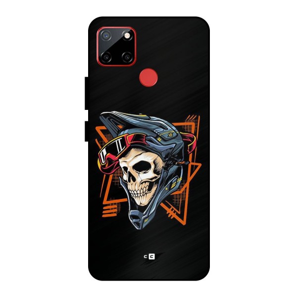 Skull Helmet Metal Back Case for Realme C12