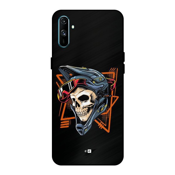 Skull Helmet Metal Back Case for Realme C3