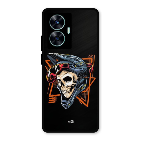 Skull Helmet Metal Back Case for Realme C55