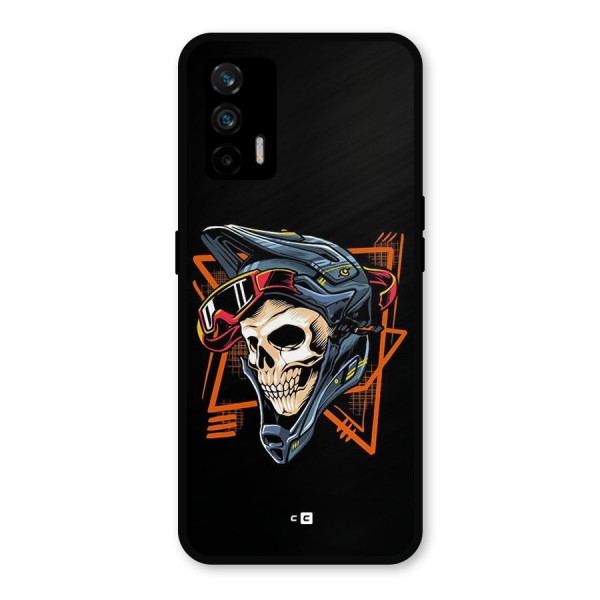 Skull Helmet Metal Back Case for Realme GT 5G