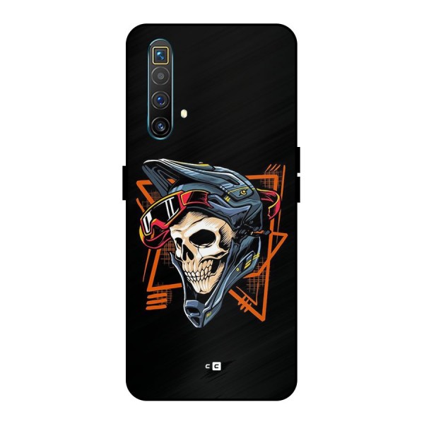 Skull Helmet Metal Back Case for Realme X3 SuperZoom