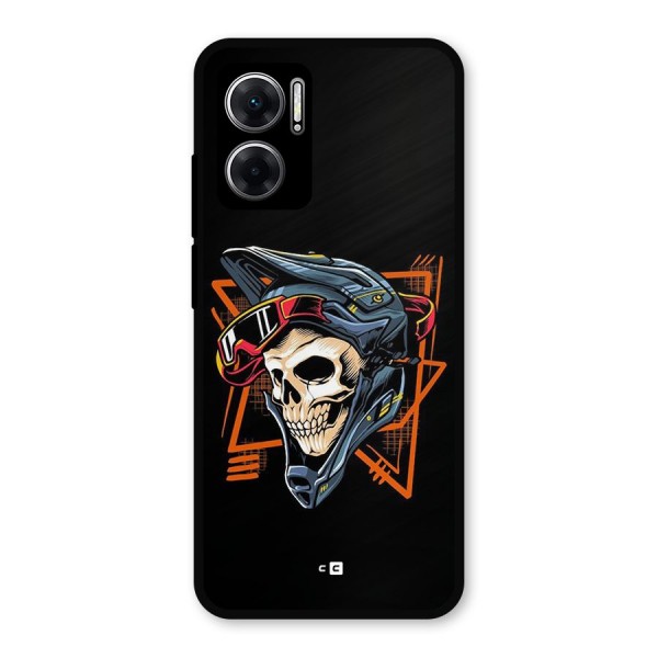 Skull Helmet Metal Back Case for Redmi 11 Prime 5G