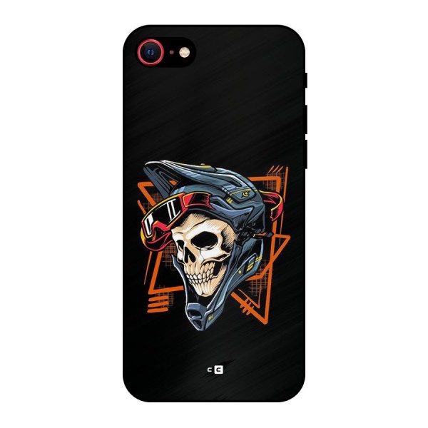 Skull Helmet Metal Back Case for iPhone 7