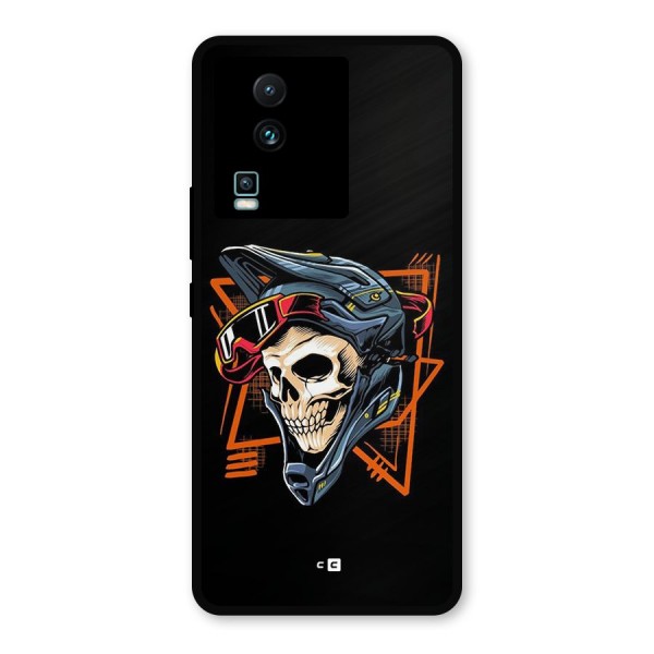 Skull Helmet Metal Back Case for iQOO Neo 7 Pro