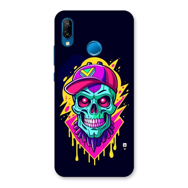 Skull In Cap Back Case for Huawei P20 Lite