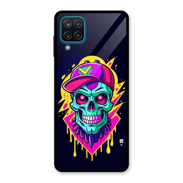 Skull In Cap Glass Back Case for Galaxy A12