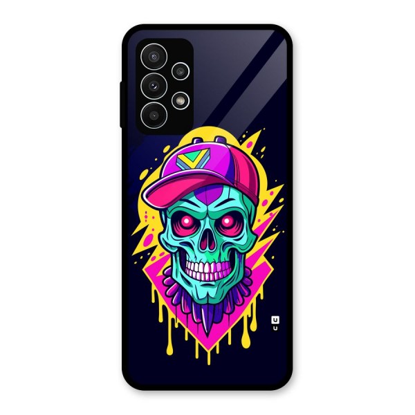 Skull In Cap Glass Back Case for Galaxy A23