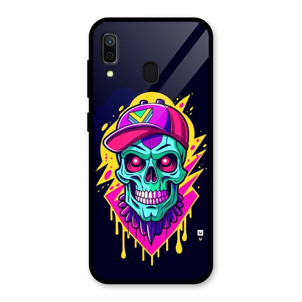 Skull In Cap Glass Back Case for Galaxy A30