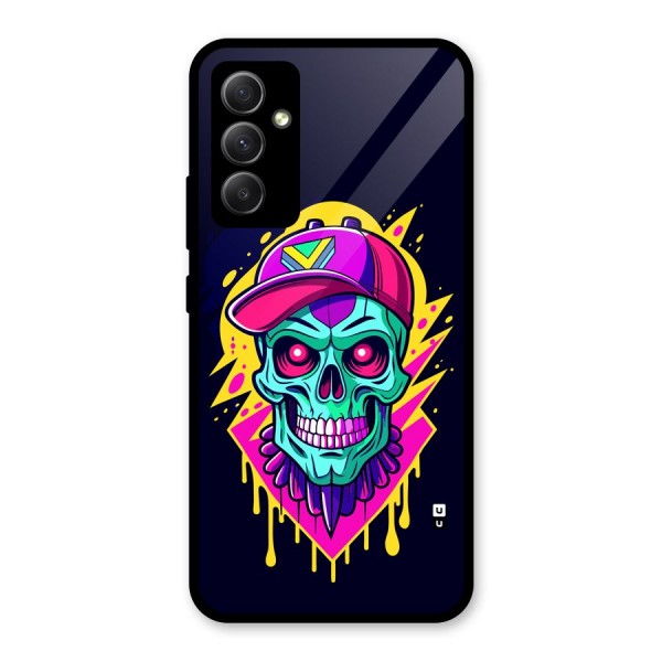 Skull In Cap Glass Back Case for Galaxy A34