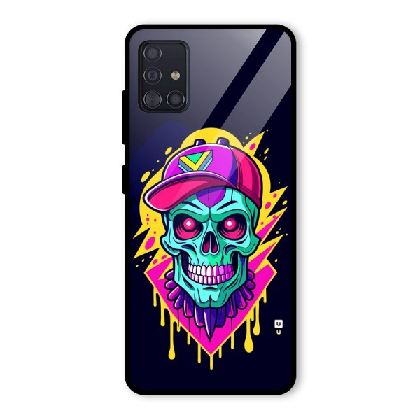 Skull In Cap Glass Back Case for Galaxy A51