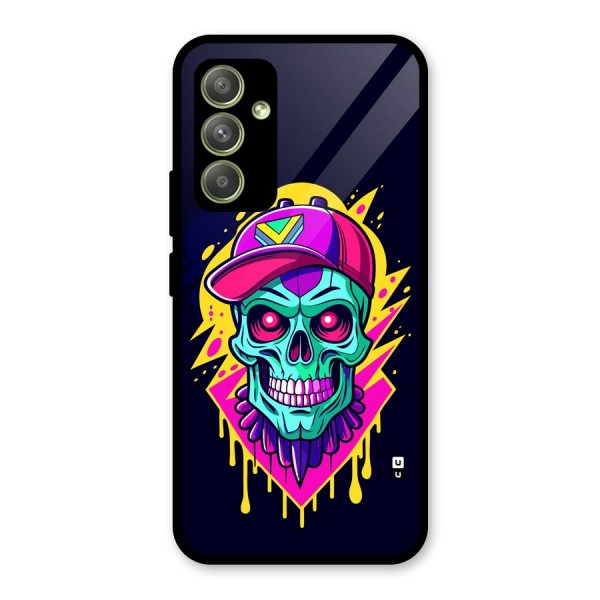 Skull In Cap Glass Back Case for Galaxy A54