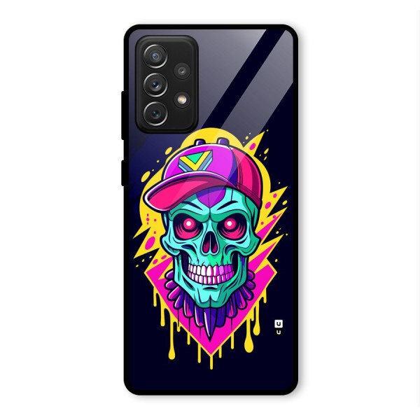 Skull In Cap Glass Back Case for Galaxy A72