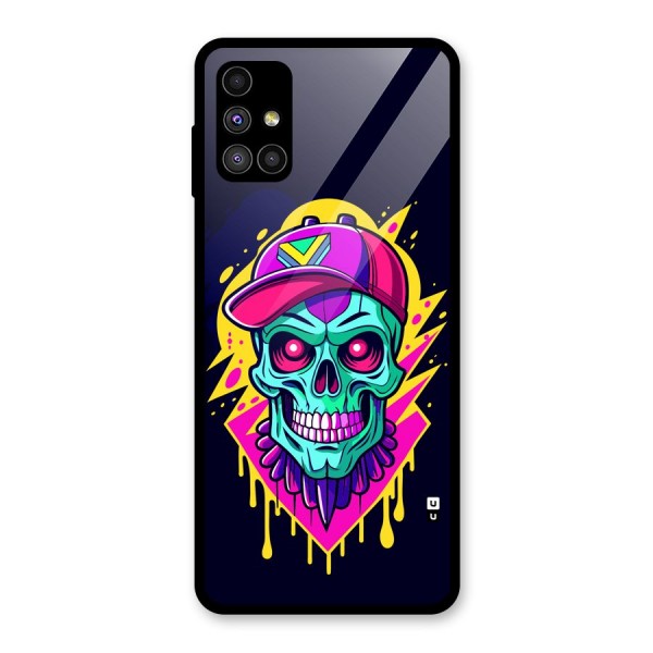 Skull In Cap Glass Back Case for Galaxy M51