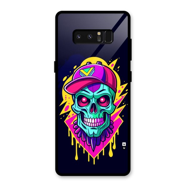 Skull In Cap Glass Back Case for Galaxy Note 8