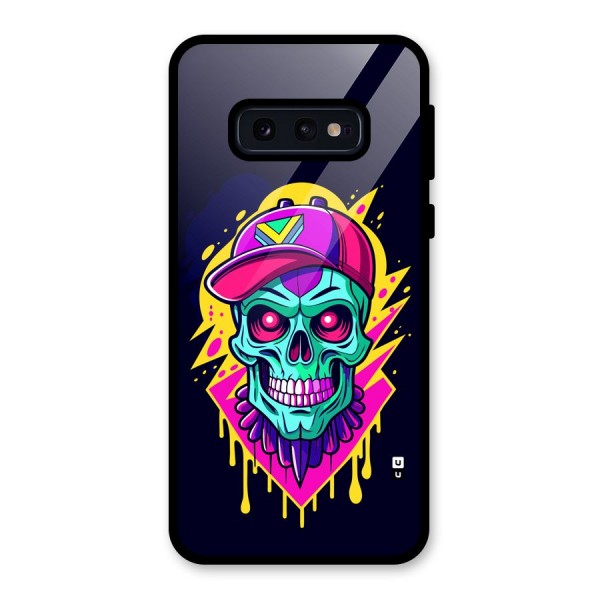 Skull In Cap Glass Back Case for Galaxy S10e