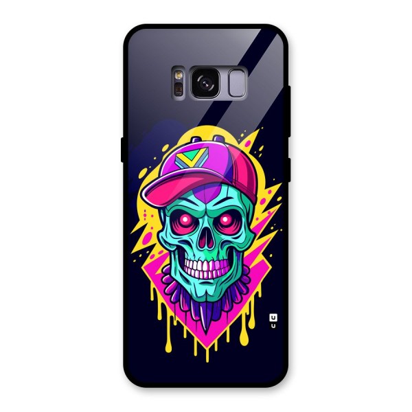 Skull In Cap Glass Back Case for Galaxy S8