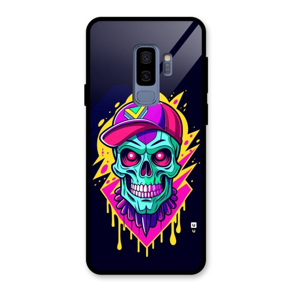 Skull In Cap Glass Back Case for Galaxy S9 Plus