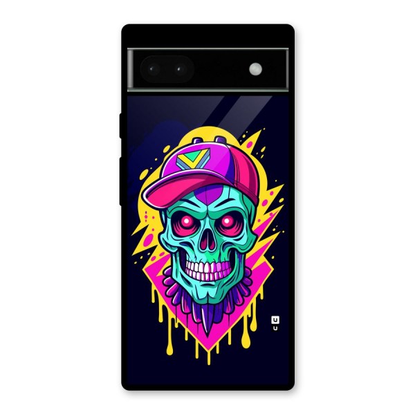 Skull In Cap Glass Back Case for Google Pixel 6a