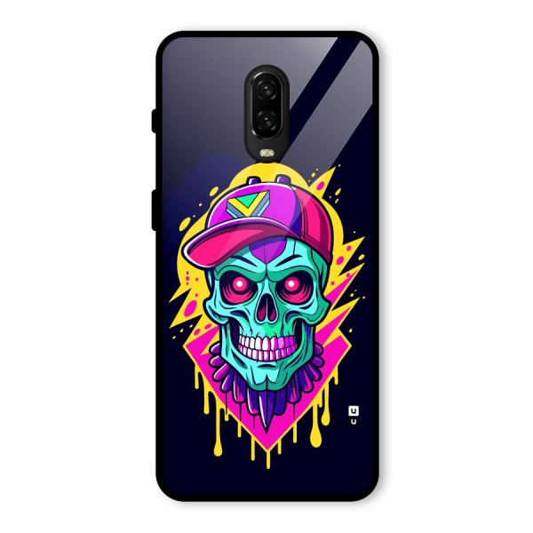 Skull In Cap Glass Back Case for OnePlus 6T