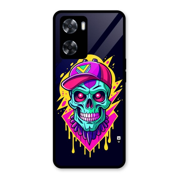 Skull In Cap Glass Back Case for Oppo A57 2022