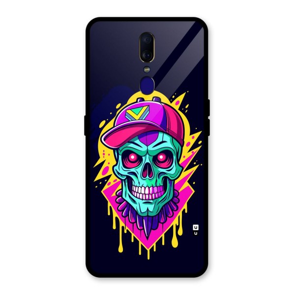 Skull In Cap Glass Back Case for Oppo F11