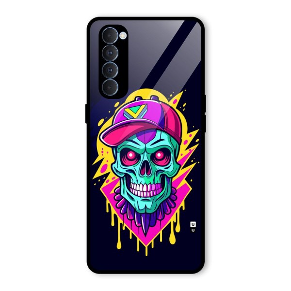 Skull In Cap Glass Back Case for Oppo Reno4 Pro