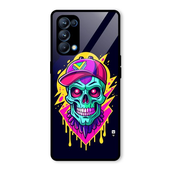 Skull In Cap Glass Back Case for Oppo Reno5 Pro 5G