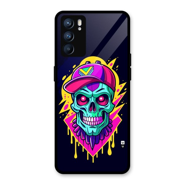 Skull In Cap Glass Back Case for Oppo Reno6 5G