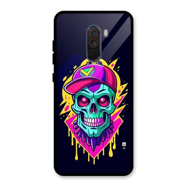 Skull In Cap Glass Back Case for Poco F1