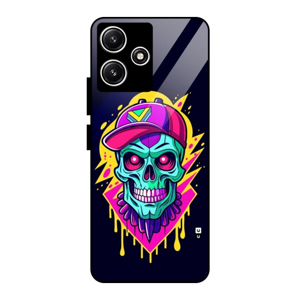 Skull In Cap Glass Back Case for Poco M6 Pro