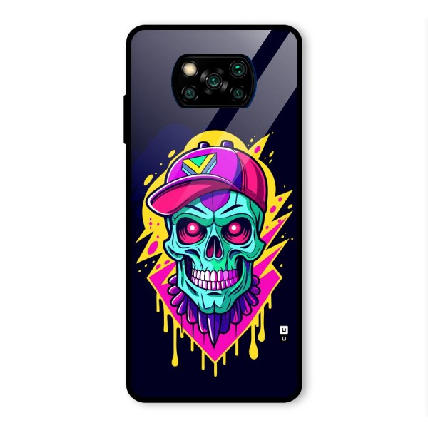 Skull In Cap Glass Back Case for Poco X3 Pro